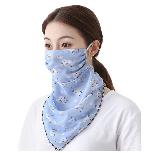 Women Sun Protection Print Scarf
