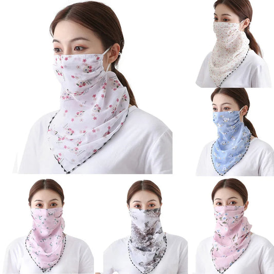 Women Sun Protection Print Scarf